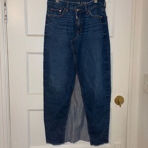 American Eagle Outfitters Dark Blue Maxi Skirt w/ Slit